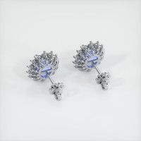 <span>10.77</span> <span class="tooltip-light">Ct.Tw.<span class="tooltiptext">Total Carat Weight</span></span> Purplish Blue Sapphire Earrings, 14K White Gold 3